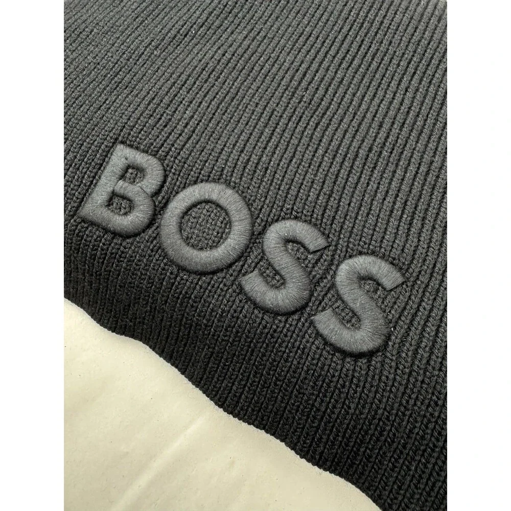 BOSS Hugo Boss Afox Wool Blend Logo Scarf NWT